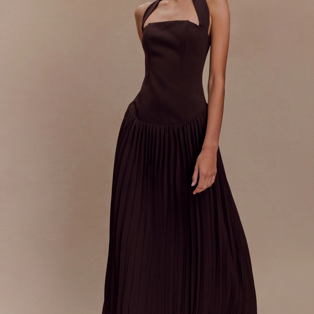 Meshki Strapless Brown Dress